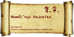 Neményi Hajnalka névjegykártya